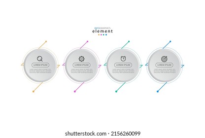 Infographic vector design template with icons and 4 options or steps. Can be used for process diagram, presentations, workflow layout, banner, flow chart. Eps10