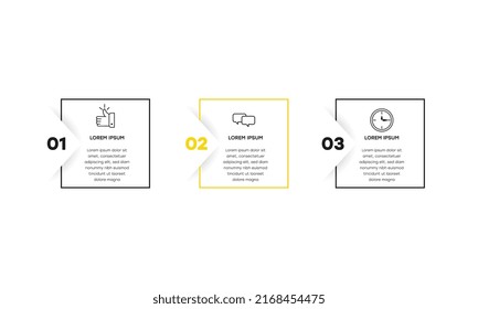 Infographic. Vector Infographic design template with icons and 3 numbers options or steps. Can be used for process diagram, presentations, workflow layout, banner, flow chart, info graph.