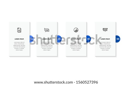 Infographic. Vector Infographic design template with icons and 4 numbers options or steps. Can be used for process diagram, presentations, workflow layout, banner, flow chart, info graph.