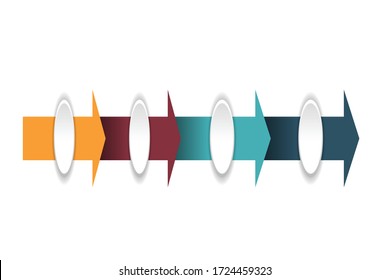 Infographic vector design template for illustration. Presentation business infographic template with 4 options. Creative concept for infographic.