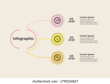 The infographic vector design template for illustration. Planning timeline infographics design vector template with 3 options. Creative concept planning used for web banner, layout, workflows.