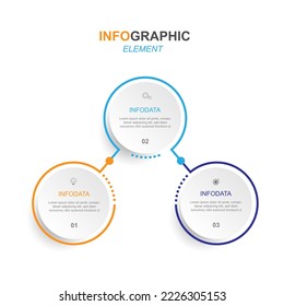 Infographic vector element with three step or option. 