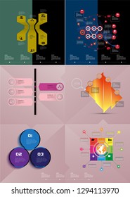 Elementos vectoriales infográficos para la ilustración empresarial