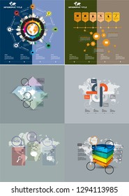 Elementos vectoriales infográficos para la ilustración empresarial