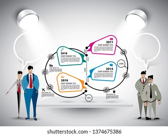 Elementos vectoriales infográficos para la ilustración empresarial
