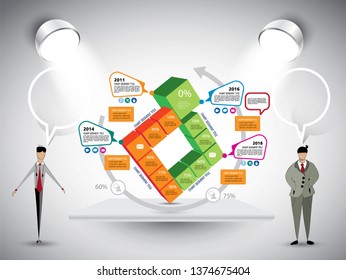 Elementos vectoriales infográficos para la ilustración empresarial