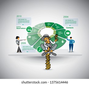 Infographic vector elements for business illustration