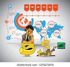 Infographic vector elements for business illustration