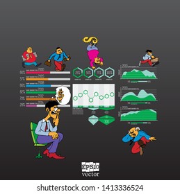 Infographic vector elements for business illustration
