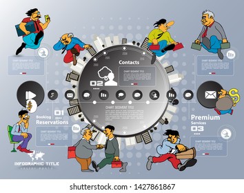Elementos de vetor infográfico para ilustração de negócios