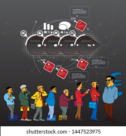 Elementos vectoriales infográficos para la ilustración empresarial