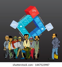 Elementos vectoriales infográficos para la ilustración empresarial
