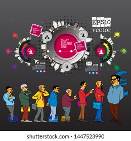 Elementos vectoriales infográficos para la ilustración empresarial