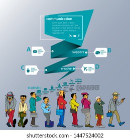Elementos vectoriales infográficos para la ilustración empresarial