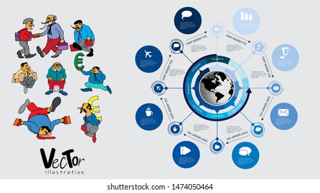Infographic vector elements for business illustration