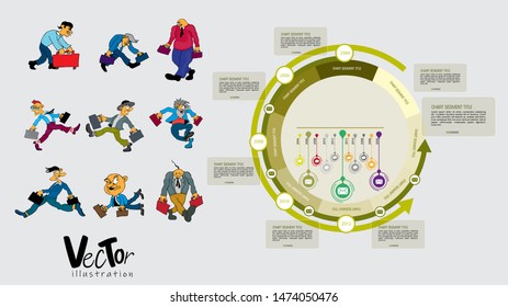 Elementos vectoriales infográficos para la ilustración empresarial