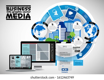 Elementos vectoriales infográficos para la ilustración empresarial