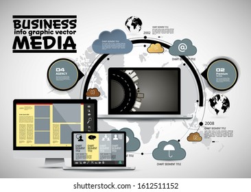 Infographic vector elements for business illustration.