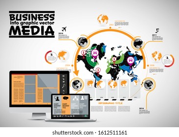 Infographic vector elements for business illustration.