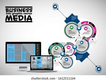 Infographic vector elements for business illustration.
