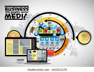 Infographic vector elements for business illustration.