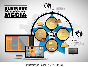 Infographic vector elements for business illustration.
