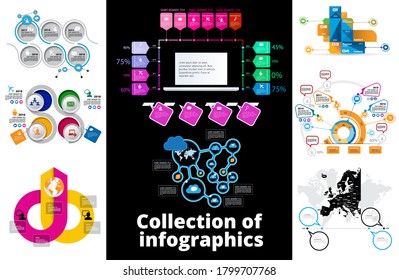 Elementos vectoriales infográficos para la ilustración empresarial