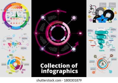 Elementos vectoriales infográficos para la ilustración empresarial