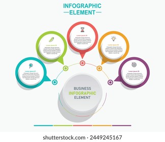 Infographic vector elements for business illustration in modern style.