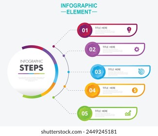 Infografía Elementos de Vector para la ilustración de negocios en estilo moderno.