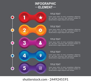 Infographic vector elements for business illustration in modern style.