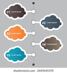 Infographic vector elements for business illustration in modern style.