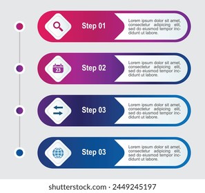 Infografía Elementos de Vector para la ilustración de negocios en estilo moderno.