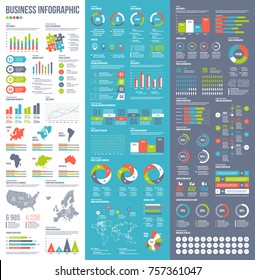 Infographic Vector Elements For Business Illustration In Flat Style.