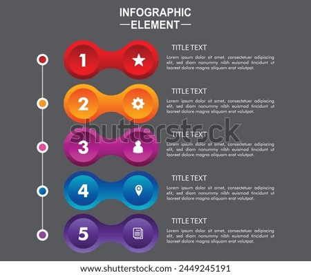 Infographic vector elements for business illustration in modern style.