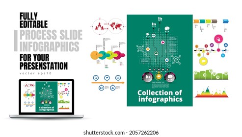 Elementos de vetor infográfico para apresentação comercial