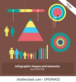 infographic vector elements and shapes. for business presentstions and design. vector eps 10 format