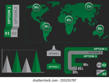Infographic vector elements for website, brochures, flyer, presentation