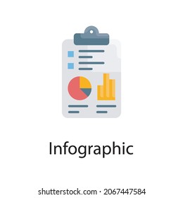 ilustración de diseño de iconos plano vectorial de infografía. Símbolo de análisis web sobre archivo EPS 10 de fondo blanco