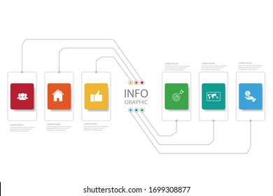 Infographic vector, graph. presentation. Business concepts, parts, steps, processes. Visualization of infographic data. Startup template. - Vector