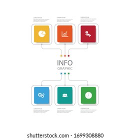 Infographic vector, graph. presentation. Business concepts, parts, steps, processes. Visualization of infographic data. Startup template. - Vector