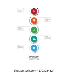 Infographic vector, graph. presentation. Business concepts, parts, steps, processes. Visualization of infographic data. Startup template. - Vector