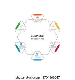 Infographic vector, graph. presentation. Business concepts, parts, steps, processes. Visualization of infographic data. Startup template. - Vector