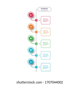 Infographic vector, graph. presentation. Business concepts, parts, steps, processes. Visualization of infographic data. Startup template. - Vector
