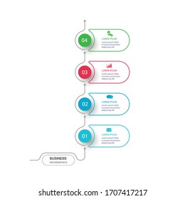 Infographic vector, graph. presentation. Business concepts, parts, steps, processes. Visualization of infographic data. Startup template. - Vector