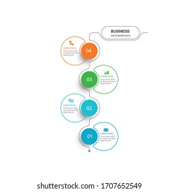 Infographic vector, graph. presentation. Business concepts, parts, steps, processes. Visualization of infographic data. Startup template. - Vector