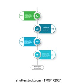 Infographic vector, graph. presentation. Business concepts, parts, steps, processes. Visualization of infographic data. Startup template. - Vector