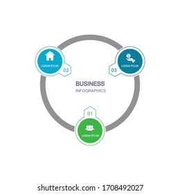 Infographic vector, graph. presentation. Business concepts, parts, steps, processes. Visualization of infographic data. Startup template. - Vector