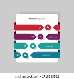Infographic vector, graph. presentation. Business concepts, parts, steps, processes. Visualization of infographic data. Startup template. - Vector