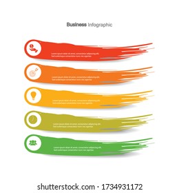 Infographic vector, graph. presentation. Business concepts, parts, steps, processes. Visualization of infographic data. Startup template. - Vector